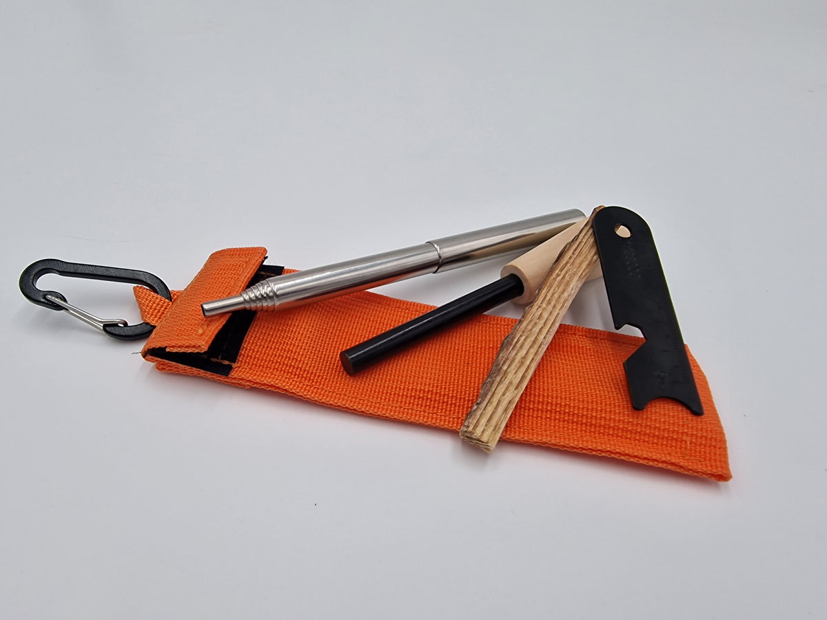 Fire starter set, fire steel 7 cm magnesium, survival, outdoor, bushcraft, camping, 4-piece.