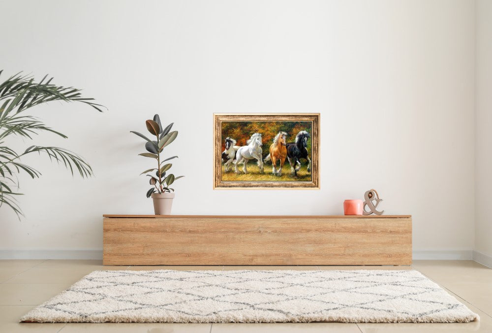 DIY Diamond Painting 5D Diamond Painting Horse Herd 30x40 cm Painting Wall Decoration Painting Leisure Fun for Adults and Teenagers