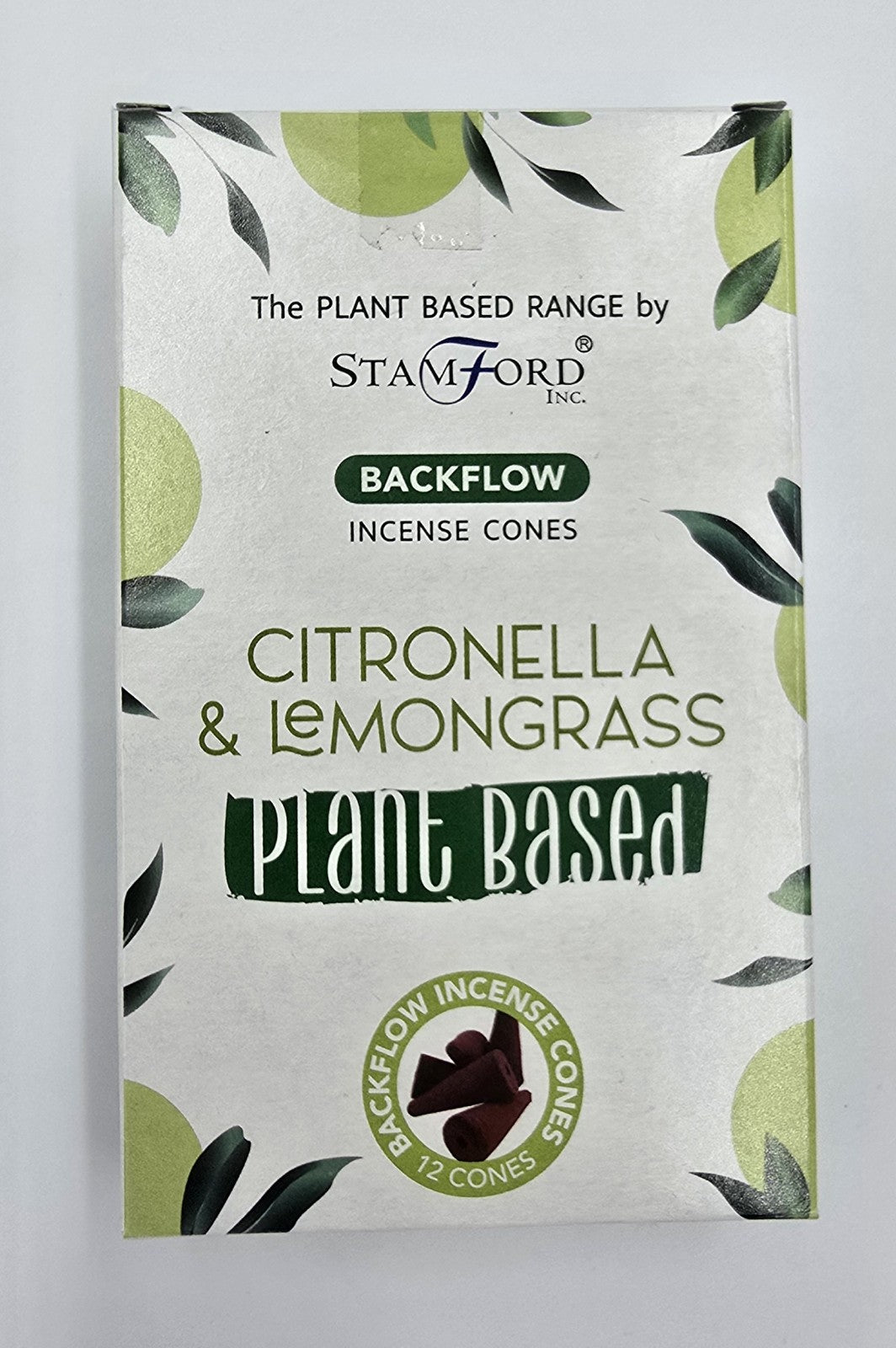 72x pflanzliche Rückfluss-Räucherkegel mit Citronella Zitronengras Duft Yoga Meditation