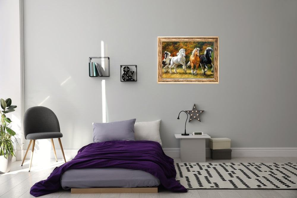 DIY Diamond Painting 5D Diamond Painting Horse Herd 30x40 cm Painting Wall Decoration Painting Leisure Fun for Adults and Teenagers
