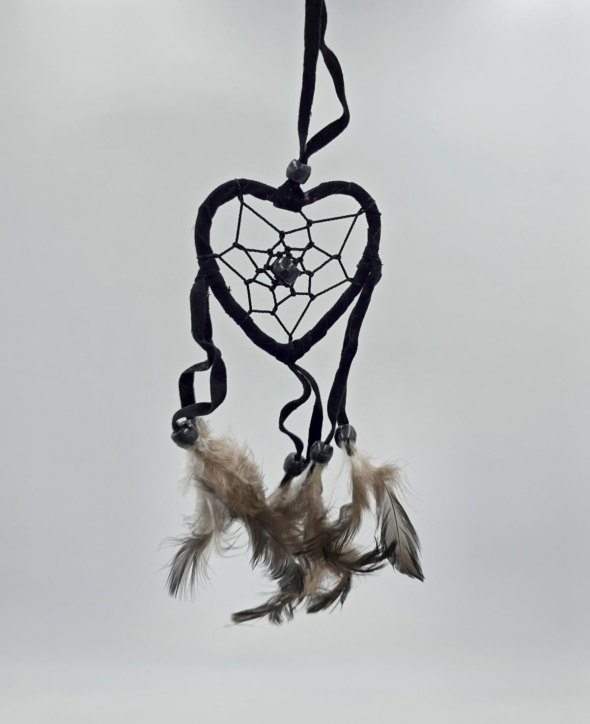 Dreamcatcher Bali 20x7x0.5 cm Dreamcatcher Heart red white black Rearview Mirror Pendant
