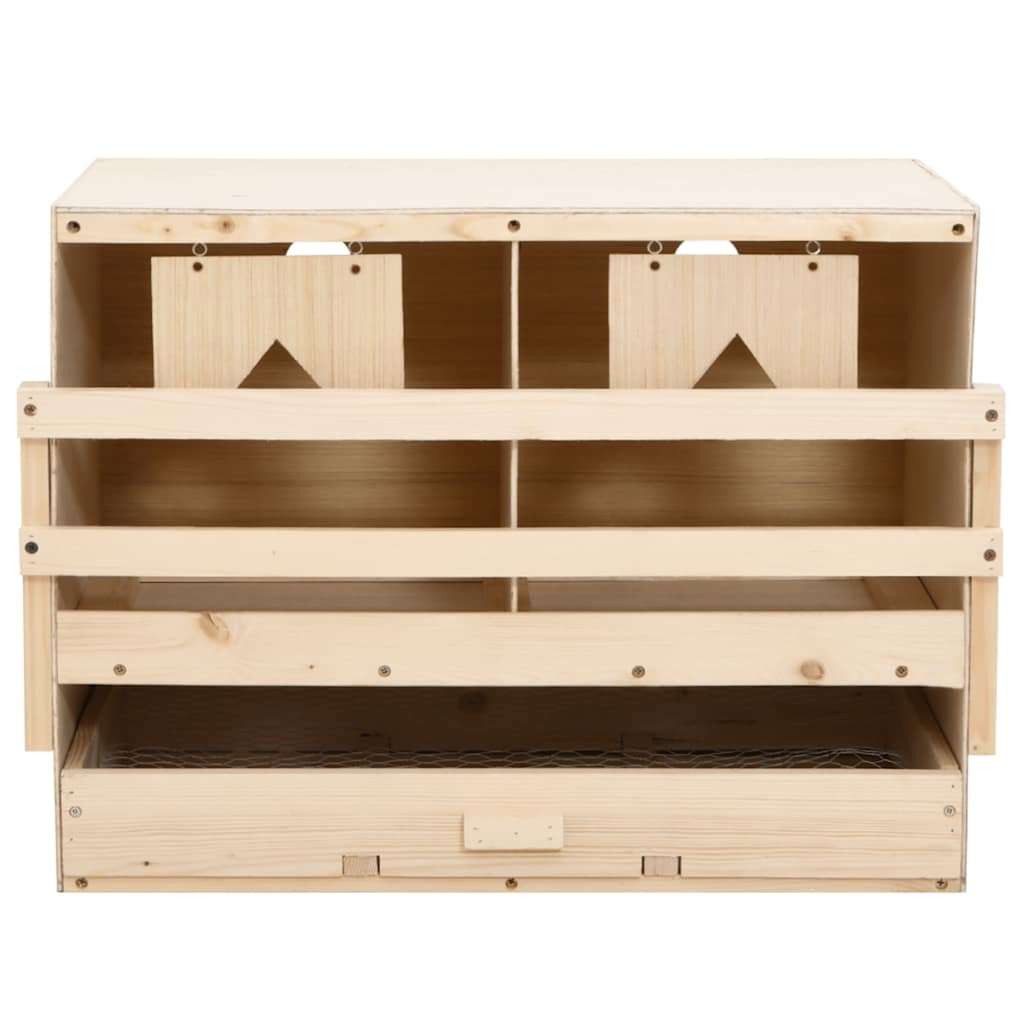 Abrollnest Hühner 2-fach Legenest Holz 63x40x45 cm Flachdach Eierfach