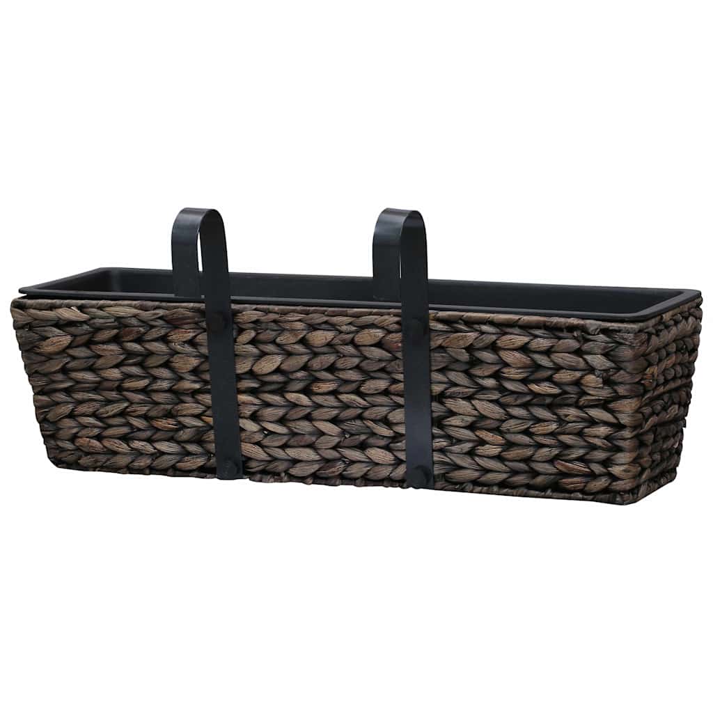 Balkon-Blumenkasten Pflanzkübel 2 Stk. Wasserhyazinthe Braun 60 cm