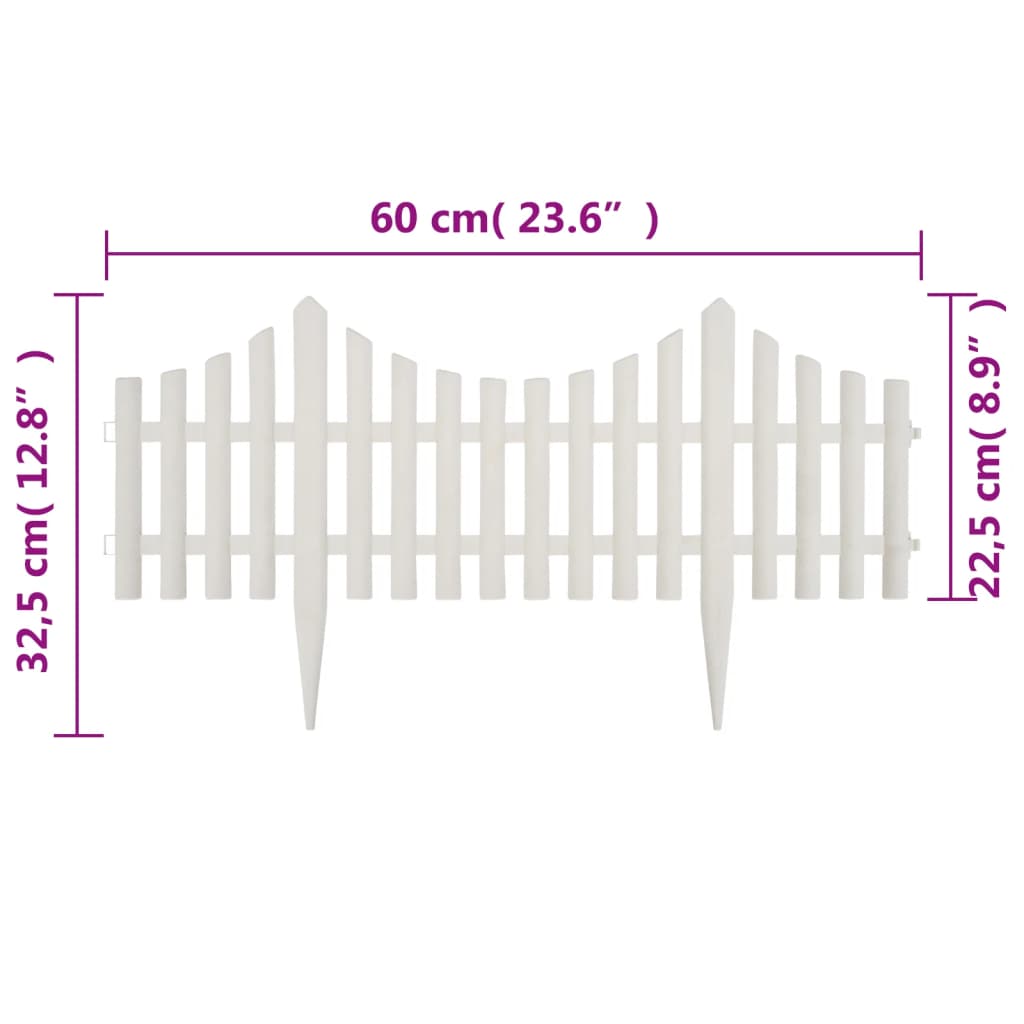 Beeteinfassung Weiß PP 10 m Rasenkante Beetumrandung Gartenzaun