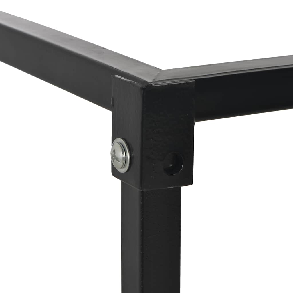 Firewood rack, steel, black, 37 x 37 x 113 cm, log storage, firewood holder, floor-standing