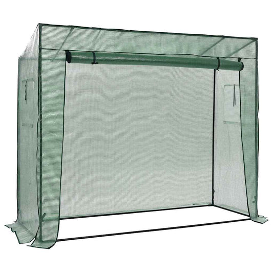 Begehbares Gewächshaus 200 x 80 x 173 cm Foliengewächshaus Rolltür
