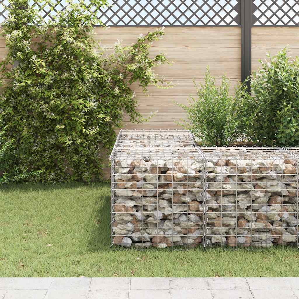 Gabion cube steel wire 60x60x60 cm stone basket garden fence element wall