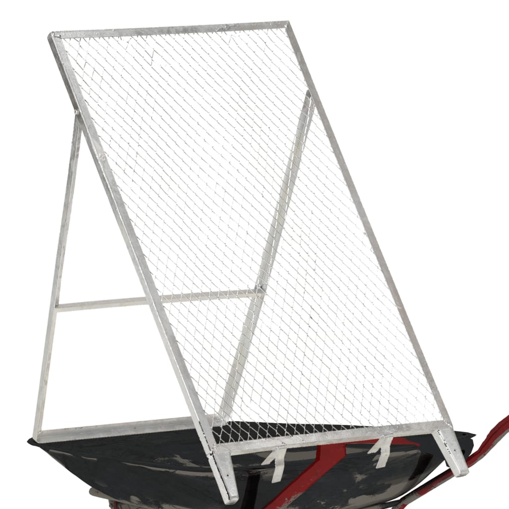 Garden sieve, soil sieve, galvanized steel, 60 x 85 x 89 cm, foldable
