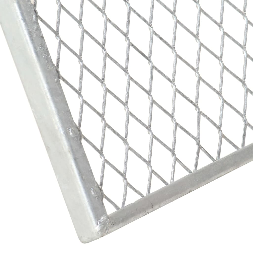 Garden sieve, threshing sieve, galvanized steel, compost sieve, 60 x 75 x 89 cm, soil sieve
