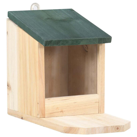 Eichhörnchen-Futterhaus aus Holz mit Klappdeckel – 4x Futterstation Eichhörnchen