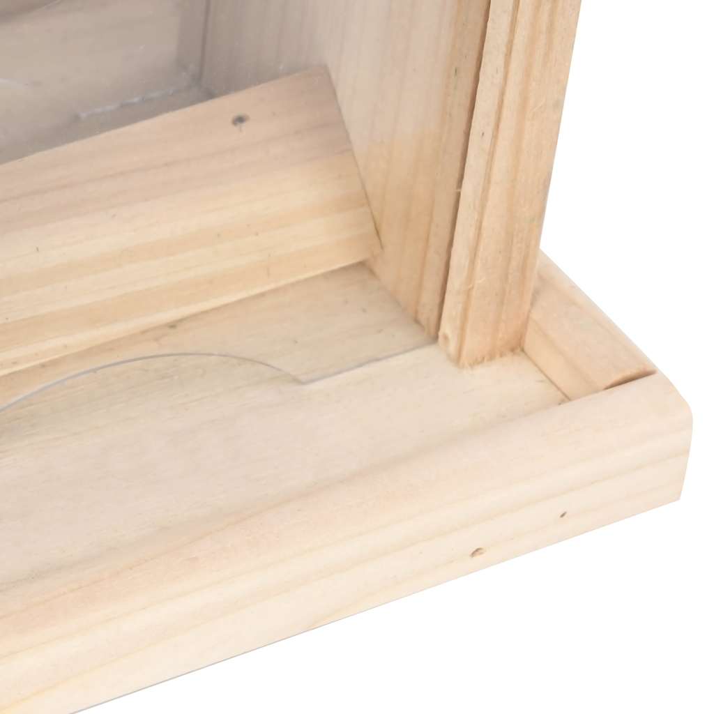 Bird feeders, 4 pieces, fir wood, 19 x 19 x 25 cm, birdhouses, wild bird feeding station