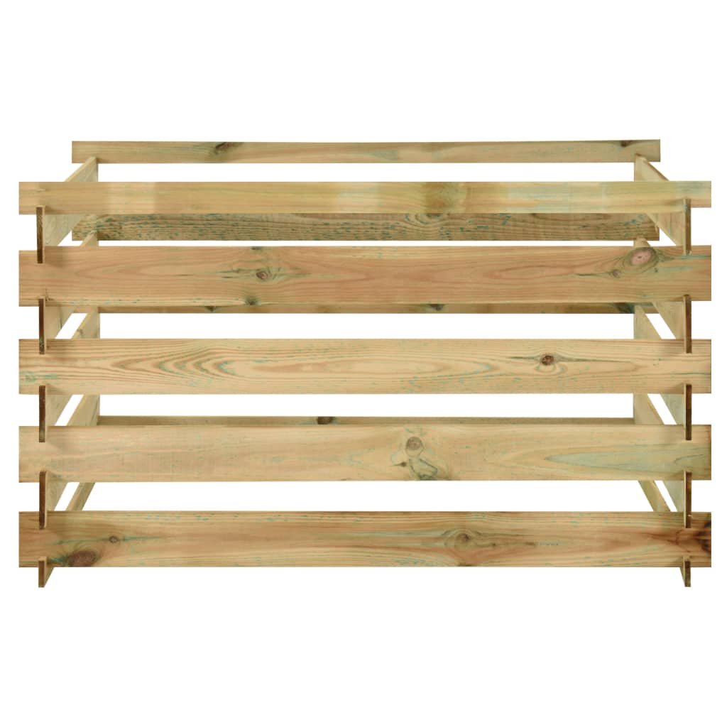 Lattenkomposter Komposter Holz 120x120x70 cm Imprägniert Kiefernholz