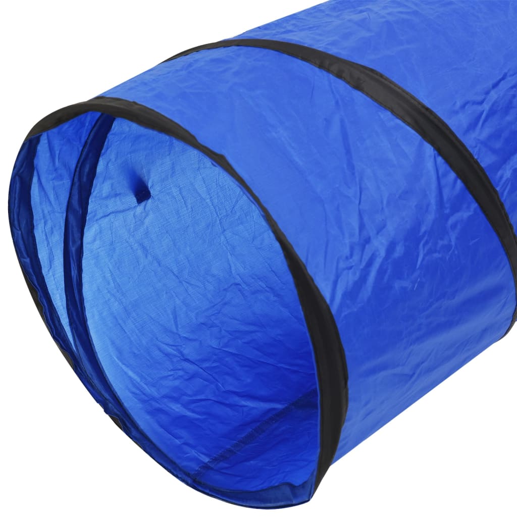 Hundetunnel Blau Ø 40x200 cm Polyester Kriechtunnel für Agitily Training Spieltunnel