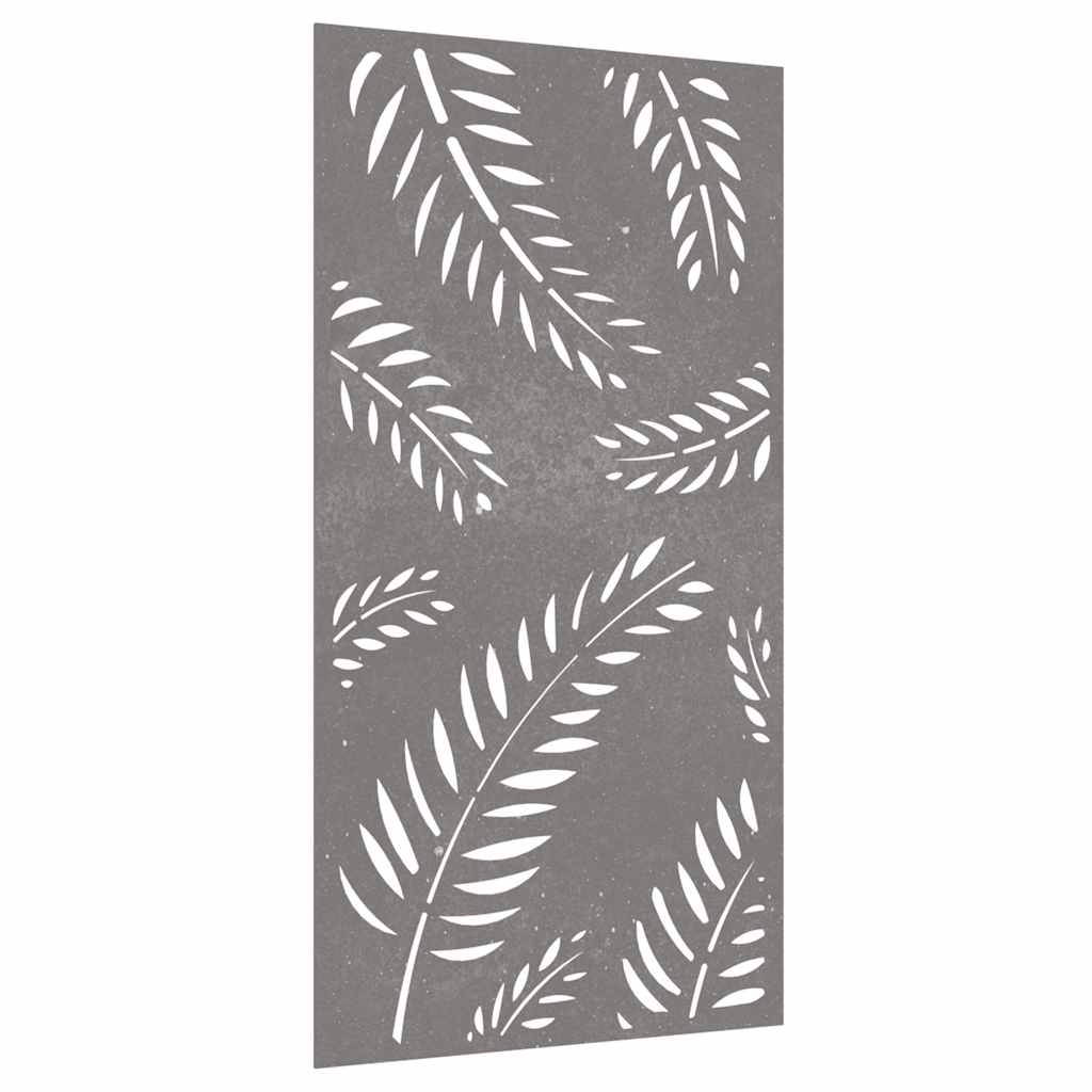 Garten-Wanddekoration 105x55 cm Cortenstahl Blatt-Design Roststahl
