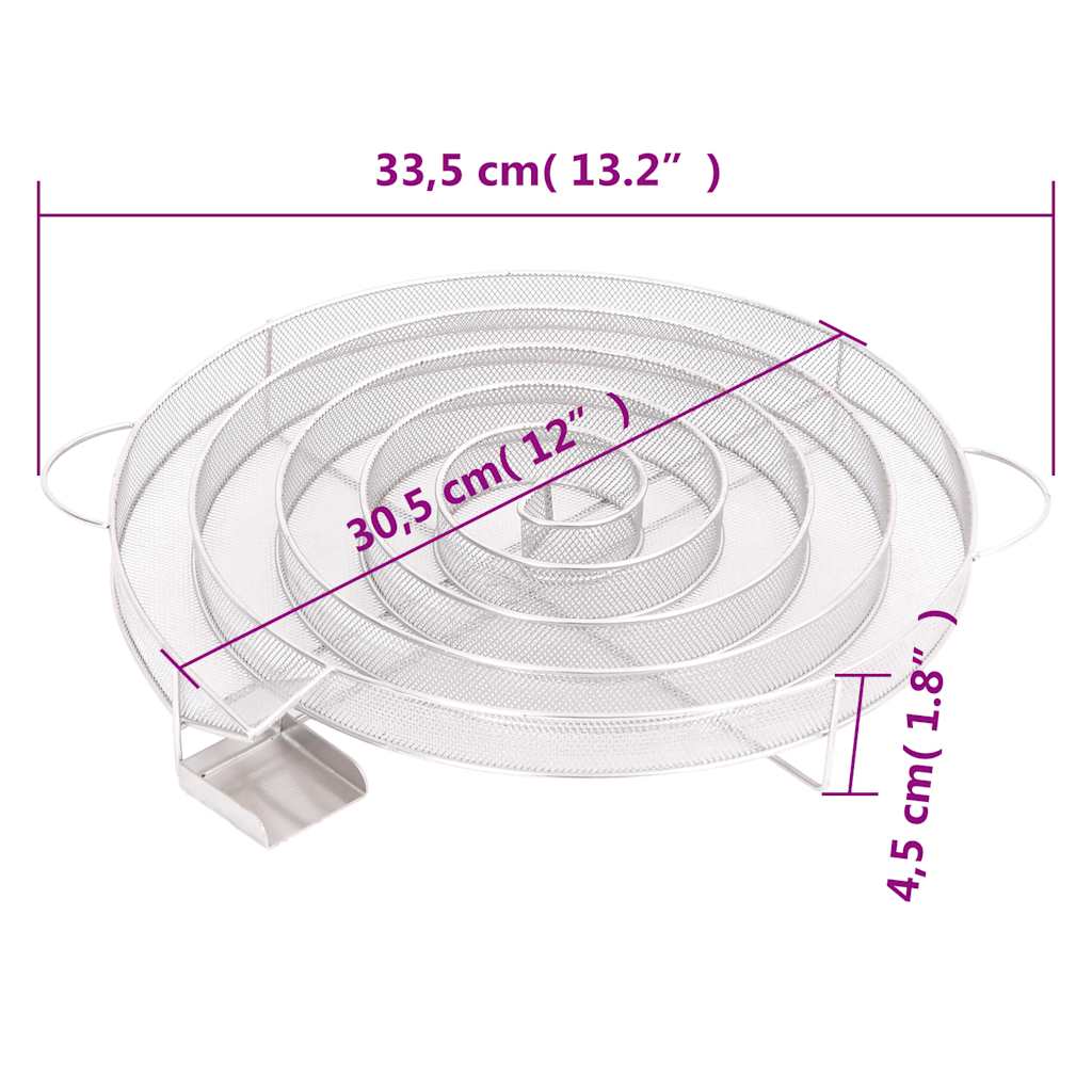 Kaltrauchgenerator Rund 33,5 cm Edelstahl Rauchgenerator für Räucherofen
