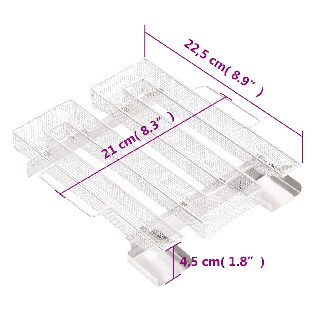 Kaltrauchgenerator 4-Seitig 22,5x21x4,5 cm Edelstahl Rauchgenerator Räucherofen