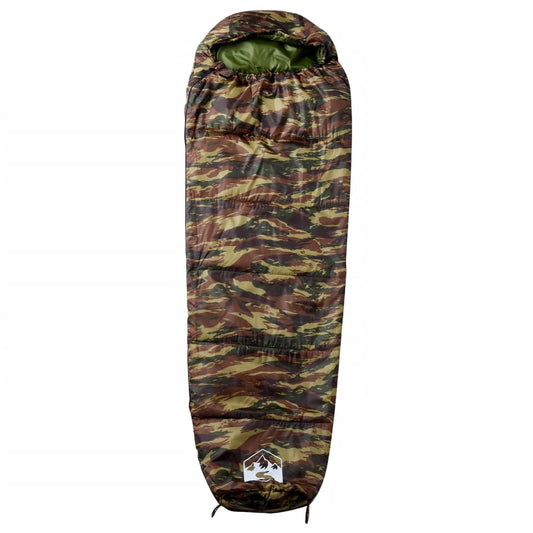 Mumienschlafsack Erwachsene Flecktarn Camping 3 Jahreszeiten Camouflage