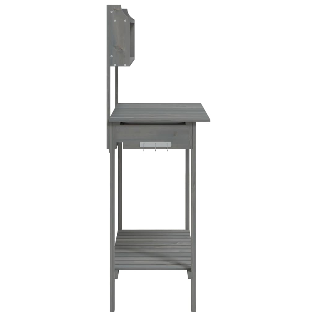 vidaXL Planting Table with Sink 147.5x44x139.5 cm Solid Fir Wood