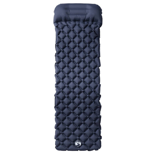 Aufblasbare Isomatte mit Kissen Grau 188x62x5,5 cm ultraleichte Luftmatratze 560g