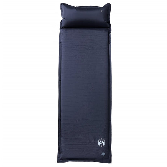 Aufblasbare Isomatte mit Kissen Grau 190x64x3 cm Luftmatratze Camping