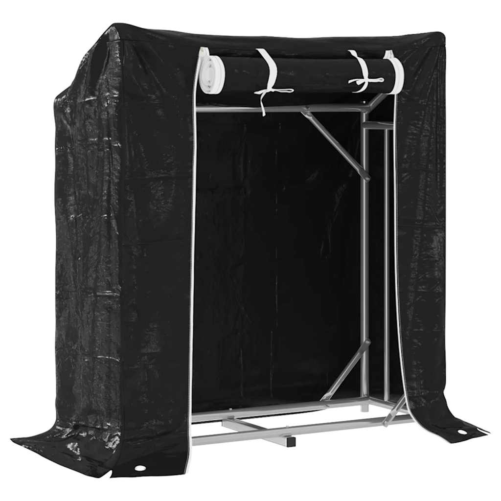 Firewood rack with rain cover 100.5x40.5x110.5 cm wood storage firewood stand