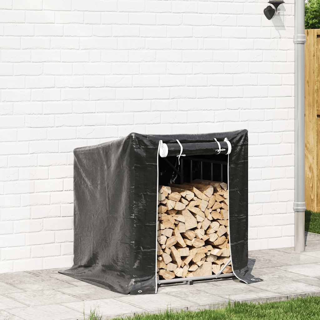 Firewood rack with rain cover 100x100x111 cm wood storage firewood stand