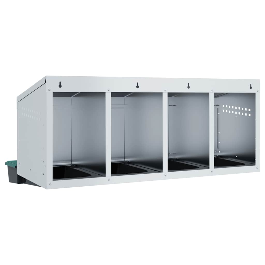 Abrollnest Hühner 4-fach Legenest Metall 106x50x46 cm Wandeinbau Eierfach