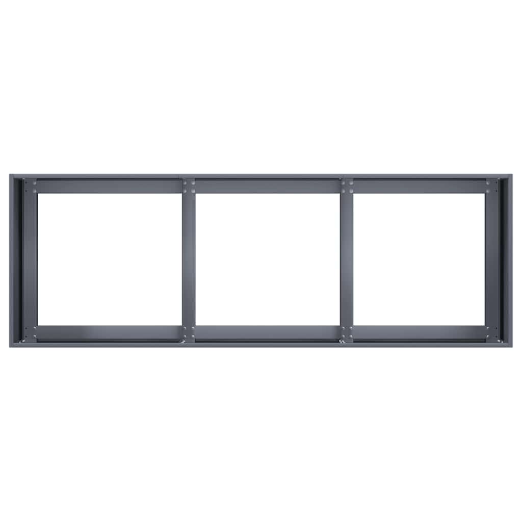 Raised garden bed planter, anthracite, 120x40x40 cm, cold-rolled steel.