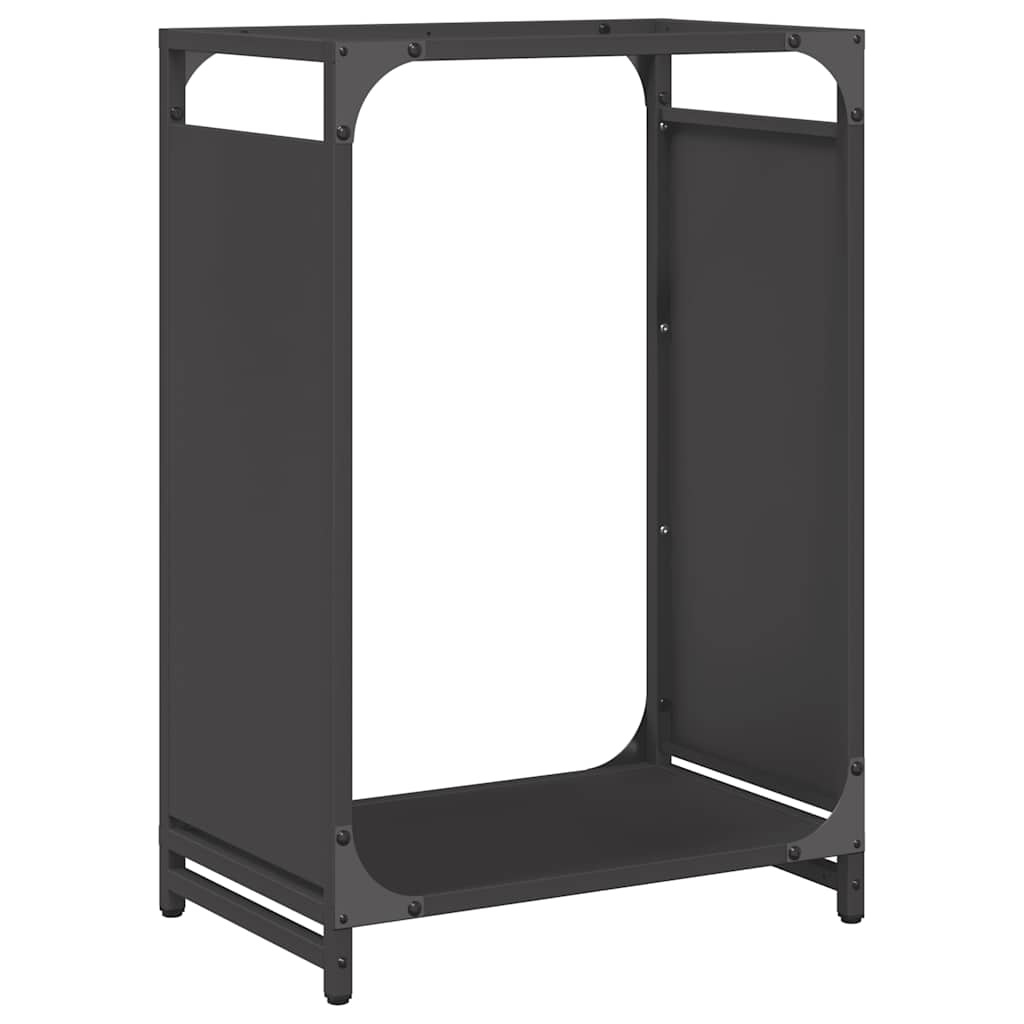 Firewood rack, black, 44x28x65 cm, cold-rolled steel, firewood stand