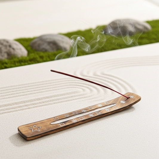 3x Incense Stick Holders, Mango Wood, 24cm Long, Incense Holders - Wooden Holders