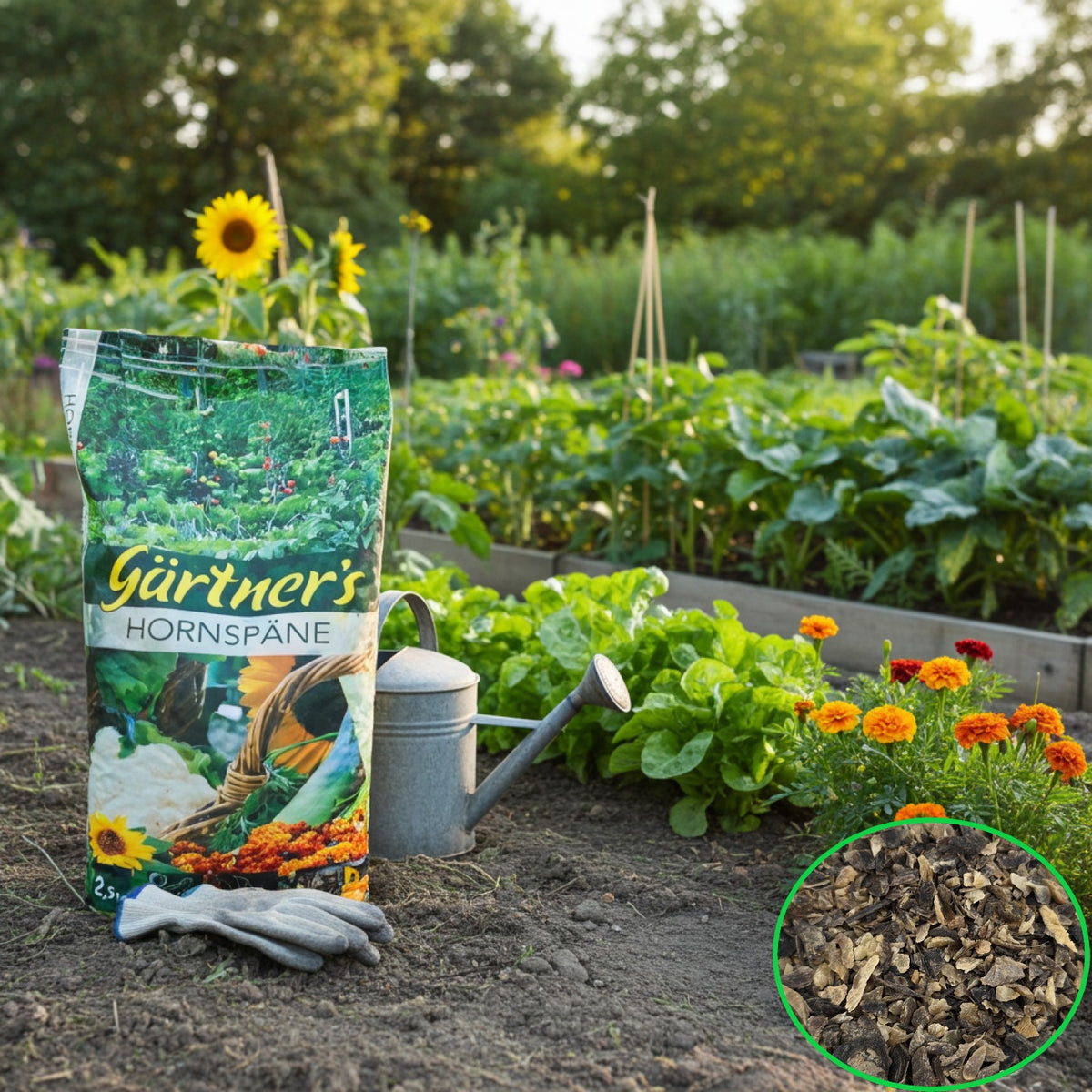 Gaertner's Hornspäne 2,5 kg organischer Naturdünger Stickstoffdünger Gemüse Blumen