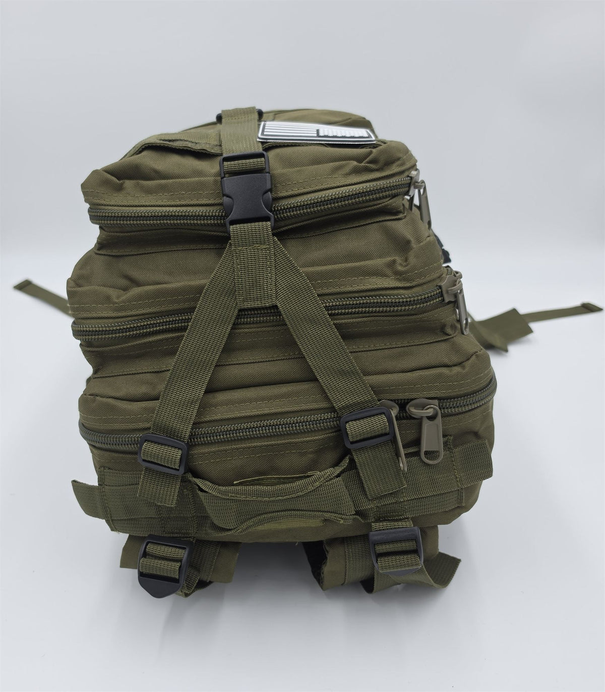 Army-style backpack, 20 liters, camouflage, German Army style, water-repellent, olive green camouflage pattern