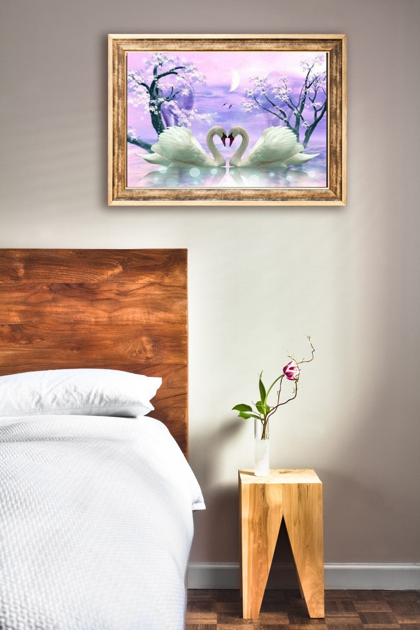DIY 5D Diamond Painting Swan Romantic 30x40 cm Painting Wall Decoration Painting Leisure Fun for Adults and Teenagers