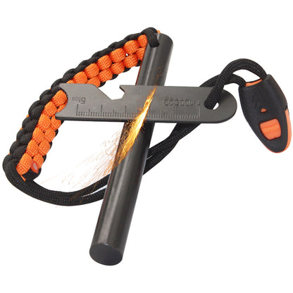 Feuerstahl Notfall Set Firestarter Bushcraft – Schaber Blasrohr Kienspan Tasche