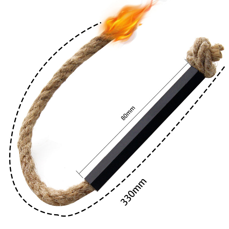 Zündseil 3er Set Metallhülse 3x Anzündseil Fire Rope Feuerseil Lunte Bushcraft Campen