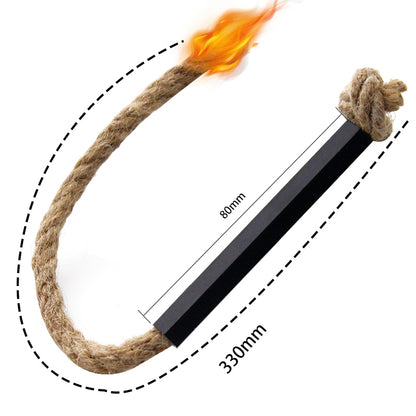 Zündseil 3er Set Metallhülse 3x Anzündseil Fire Rope Feuerseil Lunte Bushcraft Campen