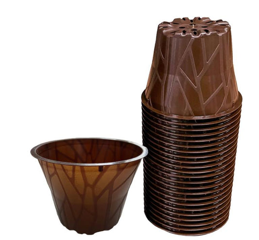 Plenta plastic-free plant pot – 12cm – 2 x 24-piece set, 100% biodegradable, sustainable 