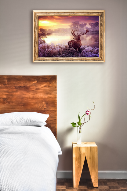 DIY Diamond Painting 5D Diamond Painting Deer by Lake 30x40 cm Painting Wall Decoration Painting Leisure Fun for Adults and Teenagers