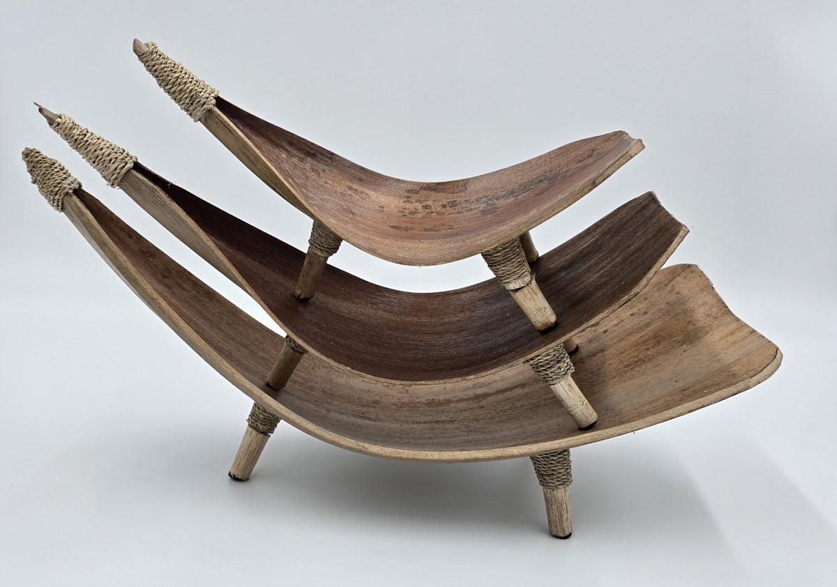 Coconut Leaf Fruit Bowl Set of 3 - Natural Brown Decorative Bowl Home Decor