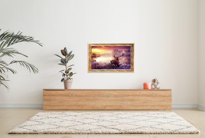 DIY Diamond Painting 5D Diamond Painting Deer by Lake 30x40 cm Painting Wall Decoration Painting Leisure Fun for Adults and Teenagers