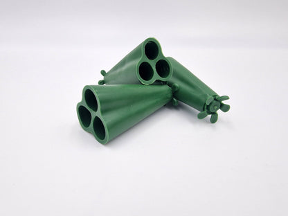 Pyramidenspitze Rankhilfe 3er Set – Stangenverbinder für Bambus 8–12 mm