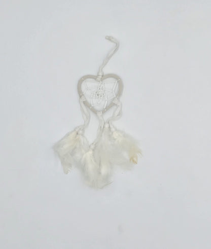 Dreamcatcher Bali 20x7x0.5 cm Dreamcatcher Heart red white black Rearview Mirror Pendant