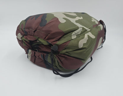Mumien-Schlafsack Erwachsene Flecktarn Camping 3 Jahreszeiten Camouflage 2,2 m