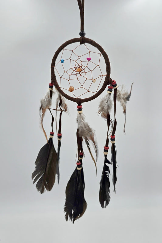 Traumfänger Bali 35x11x0,5cm Dreamcatcher rund schwarz braun beige mittel