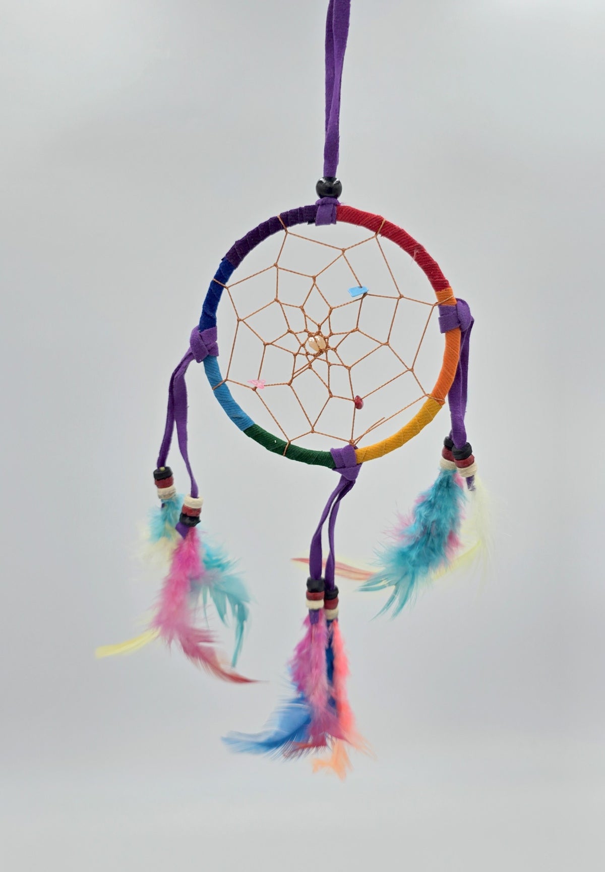 Dreamcatcher Bali 28x9x0.5cm round colorful rainbow medium