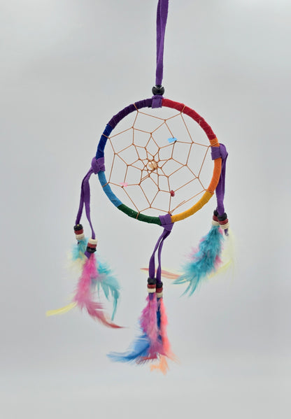 Dreamcatcher Bali 28x9x0.5cm round colorful rainbow medium