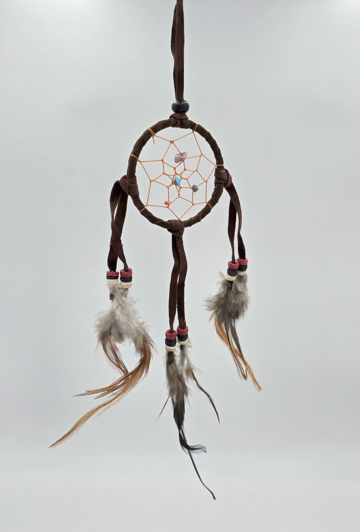 Dreamcatcher Bali 22x6x0.5 cm, round, brown, black, beige