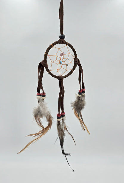 Dreamcatcher Bali 22x6x0.5 cm, round, brown, black, beige