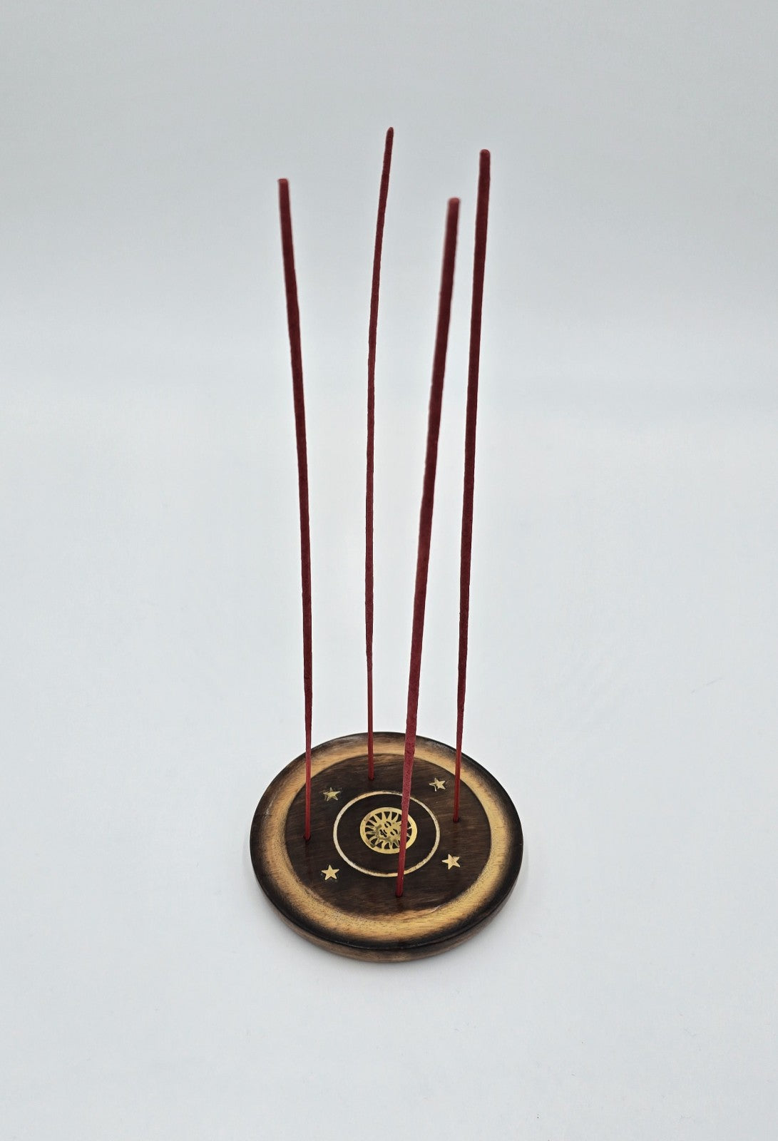 3x Mango Wood Incense Plates 10cm (Cones &amp; Frankincense) Holders for Incense Cones, Wooden Holders