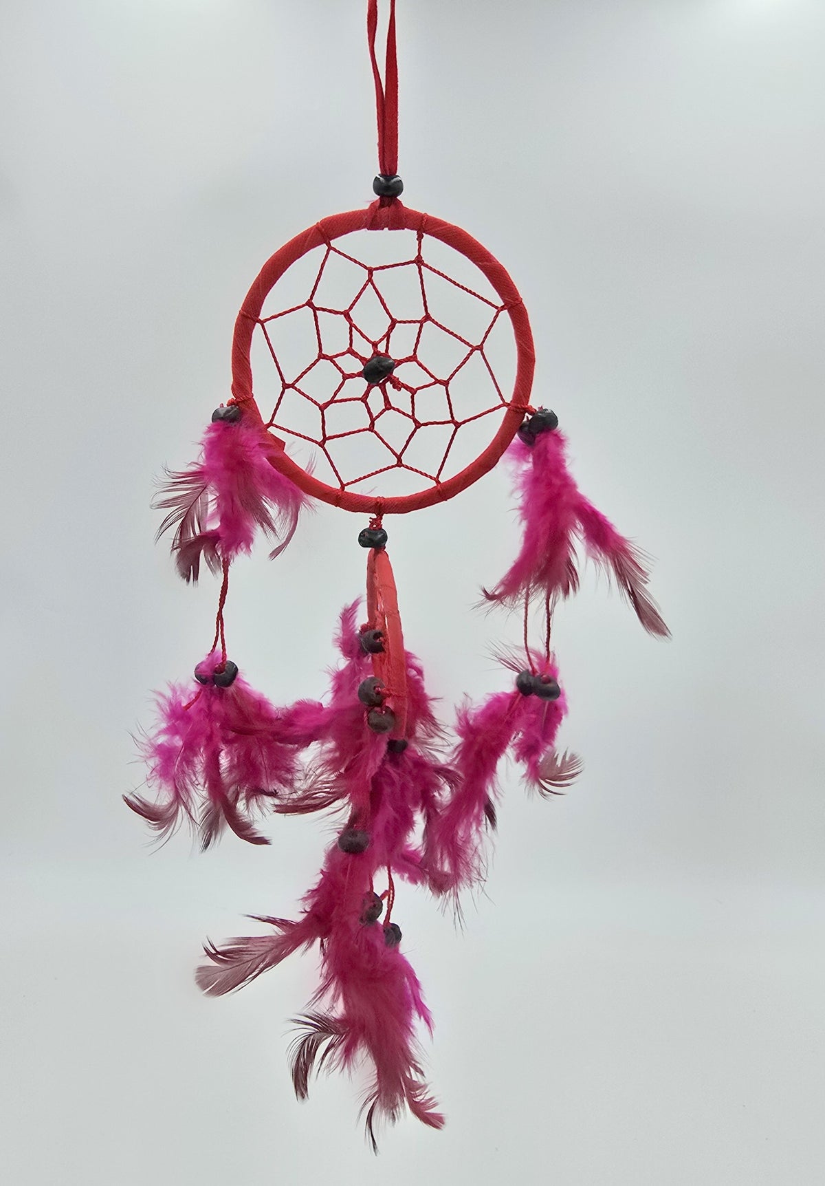 Dreamcatcher Bali 35x11x1cm, round, red, white, black, medium